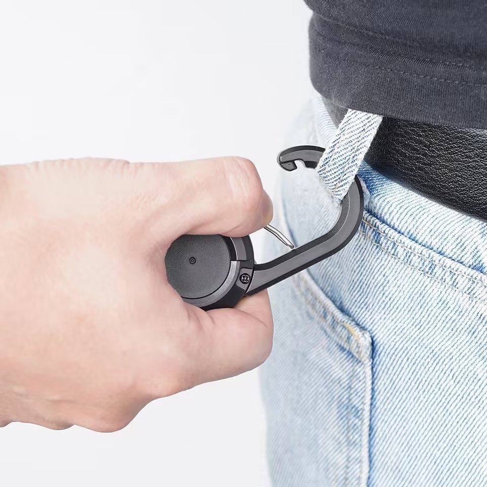 Corda de fio retrátil Keychain, Corda elástica, Easy Pull Buckle, Cabo de extensão anti-perdido, Corrente chave fácil de puxar alta rebote