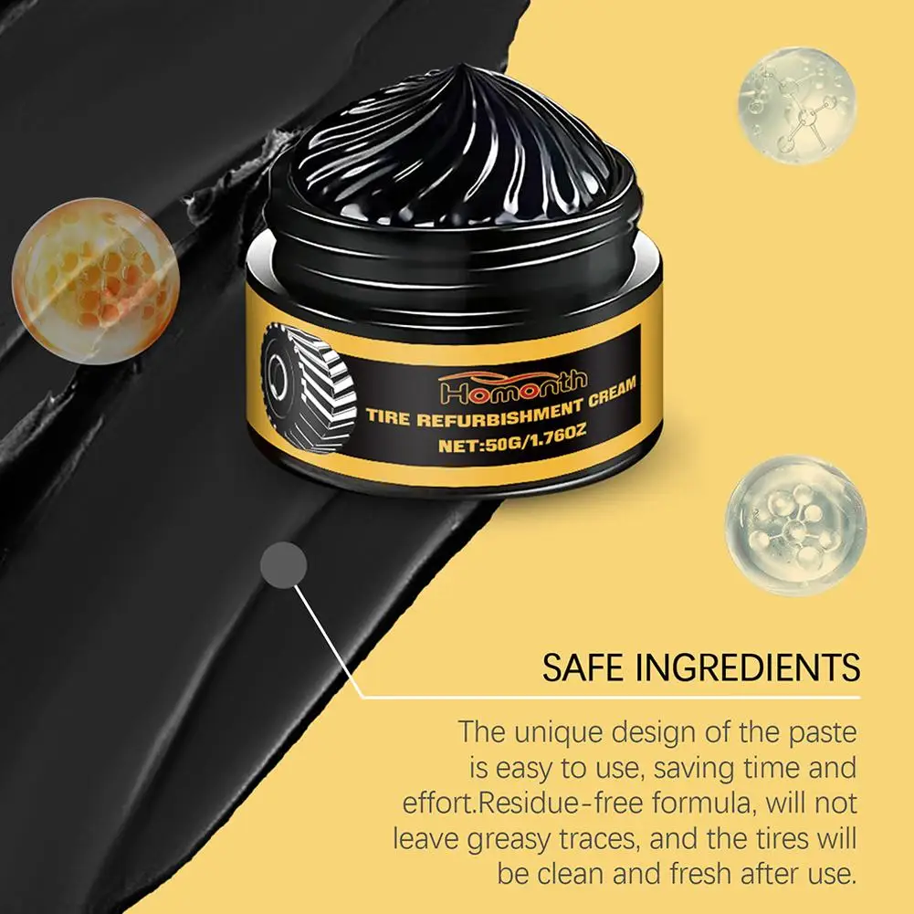 Auto-Reifenpolierpaste. Reifengummi-Anti-Aging, wasserdichtes Antifouling-Schutzdichtmittel. Glanzendes hydrophobes Beschichtungsgleitmittel
