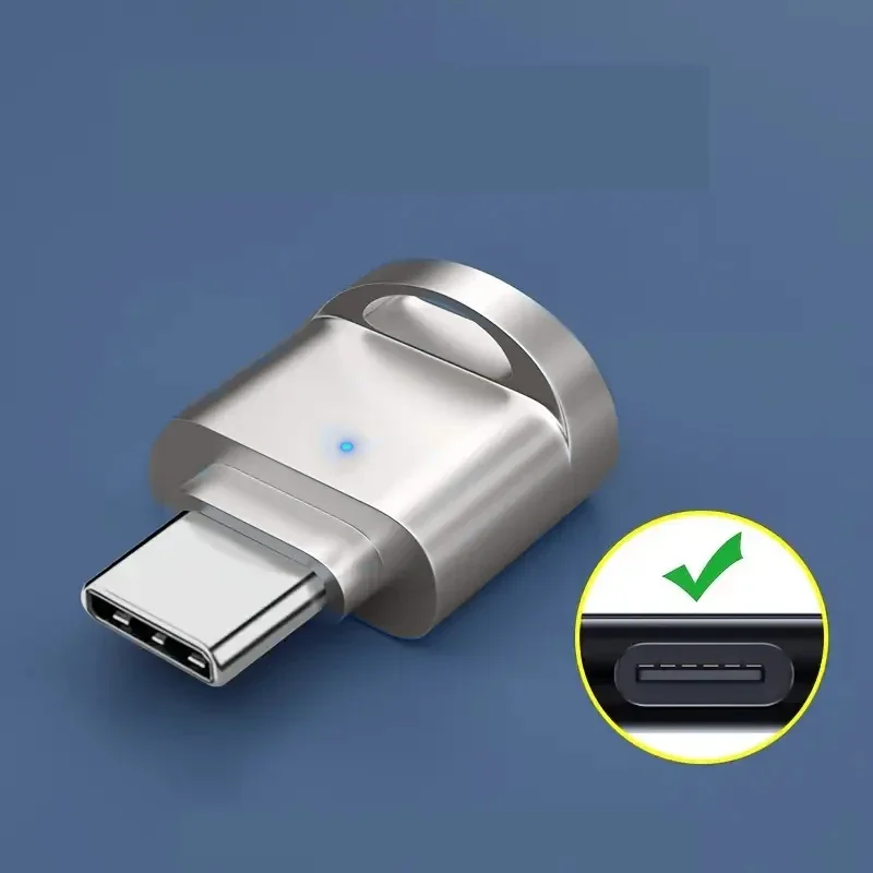 Type C TF Reader With Zinc Alloy Shell, SD Card Reader with USB C to USB Adapter, Suitable for Laptop, MacBook, Samsung Galaxy