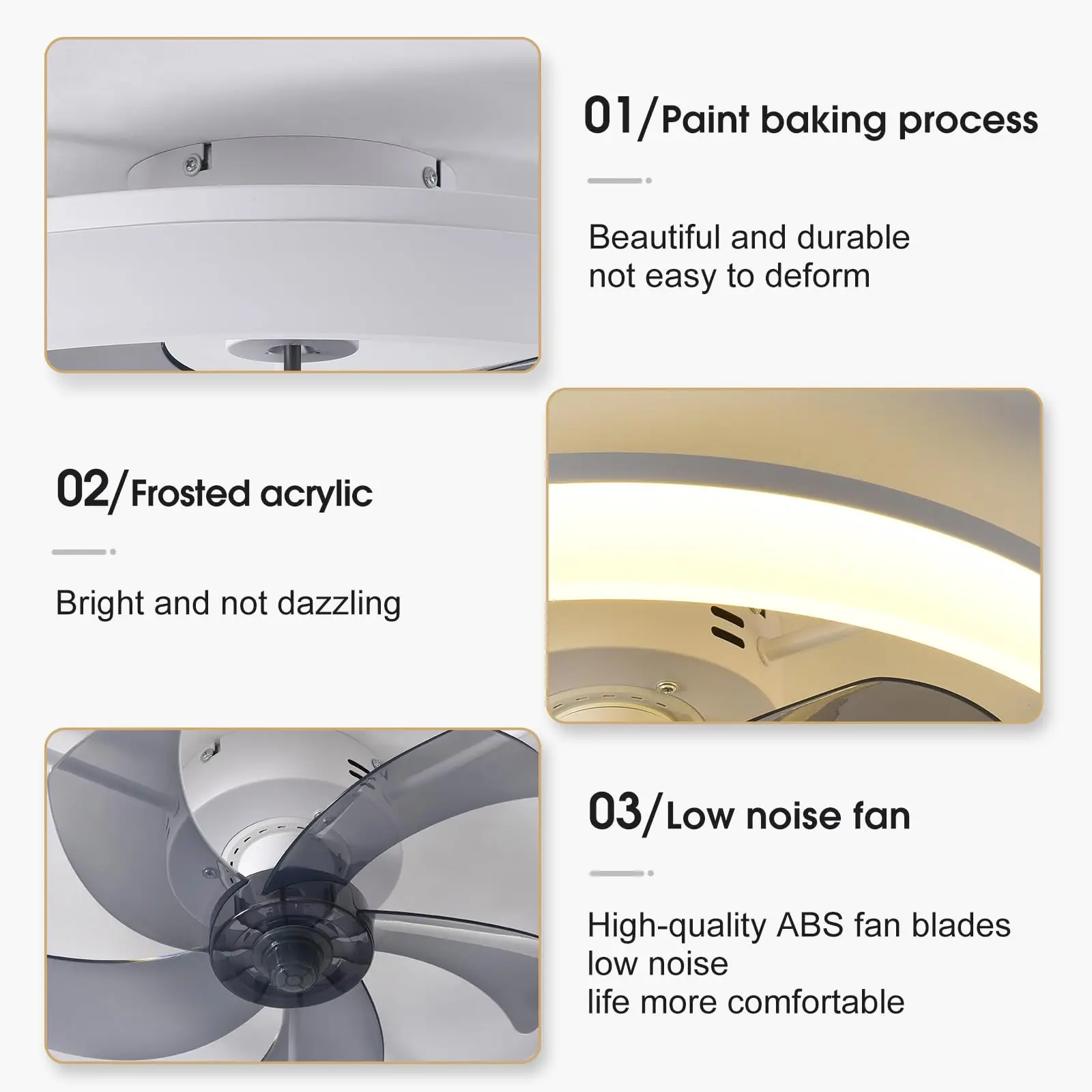 Einfache LED-Decken ventilator Licht Fernbedienung mit unendlichem Dimmen 6 Stufen Wind geschwindigkeit Wohnzimmer Schlafzimmer Kronleuchter Ventilator