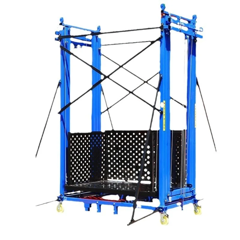 Low Profile Folding Lift Table 500KG Load Capacity Compact Design Workshop Warehouse Equipment With Safety Guard Rail
