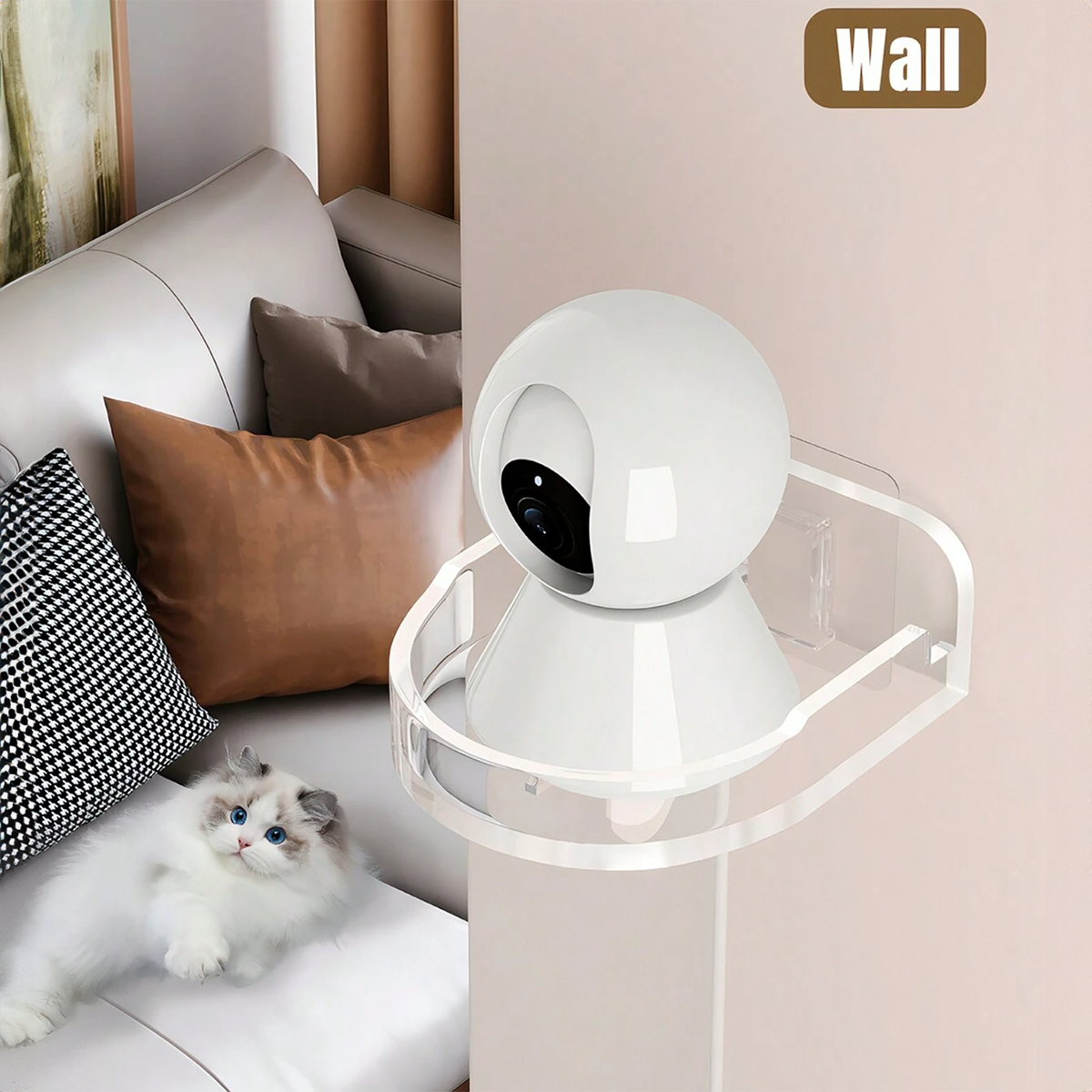 Universal Non-Drilling Wall Mount for CCTV Camera - Durable and Space-Saving Storage Holder