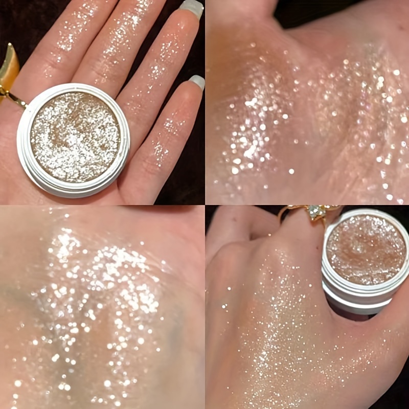 Shimmer glitter purê de batata iluminador brilho iluminador maquiagem gel rosto e corpo iluminar glitter contorno natural maquiagem