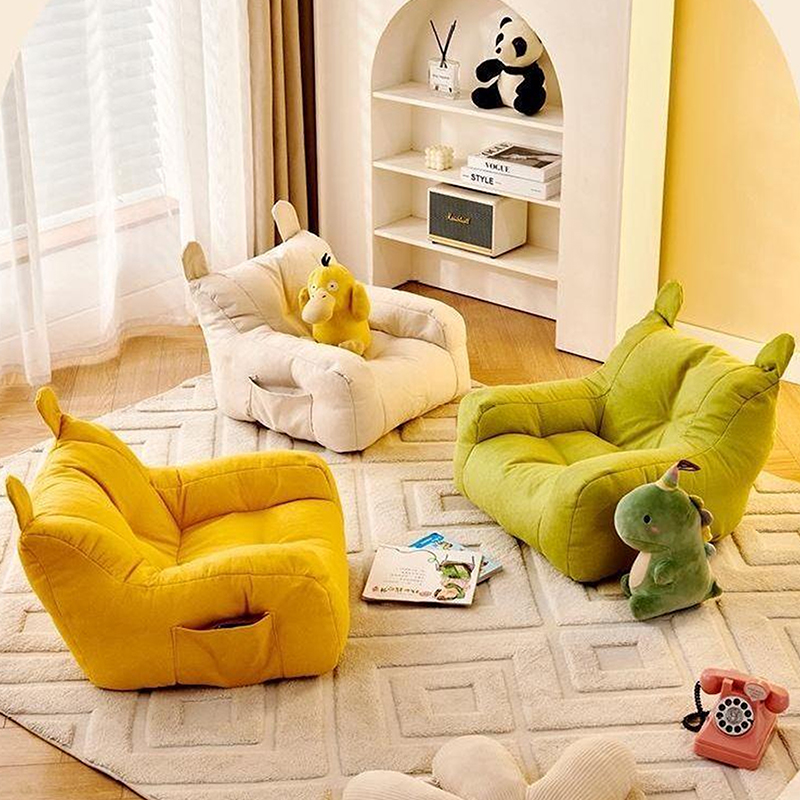 Lazy Sofa With Storage Bag Children's Bear Sofa Chair For Boys And Girls Soft Small Sofa Chair Comfortable Ergonomic Living Room