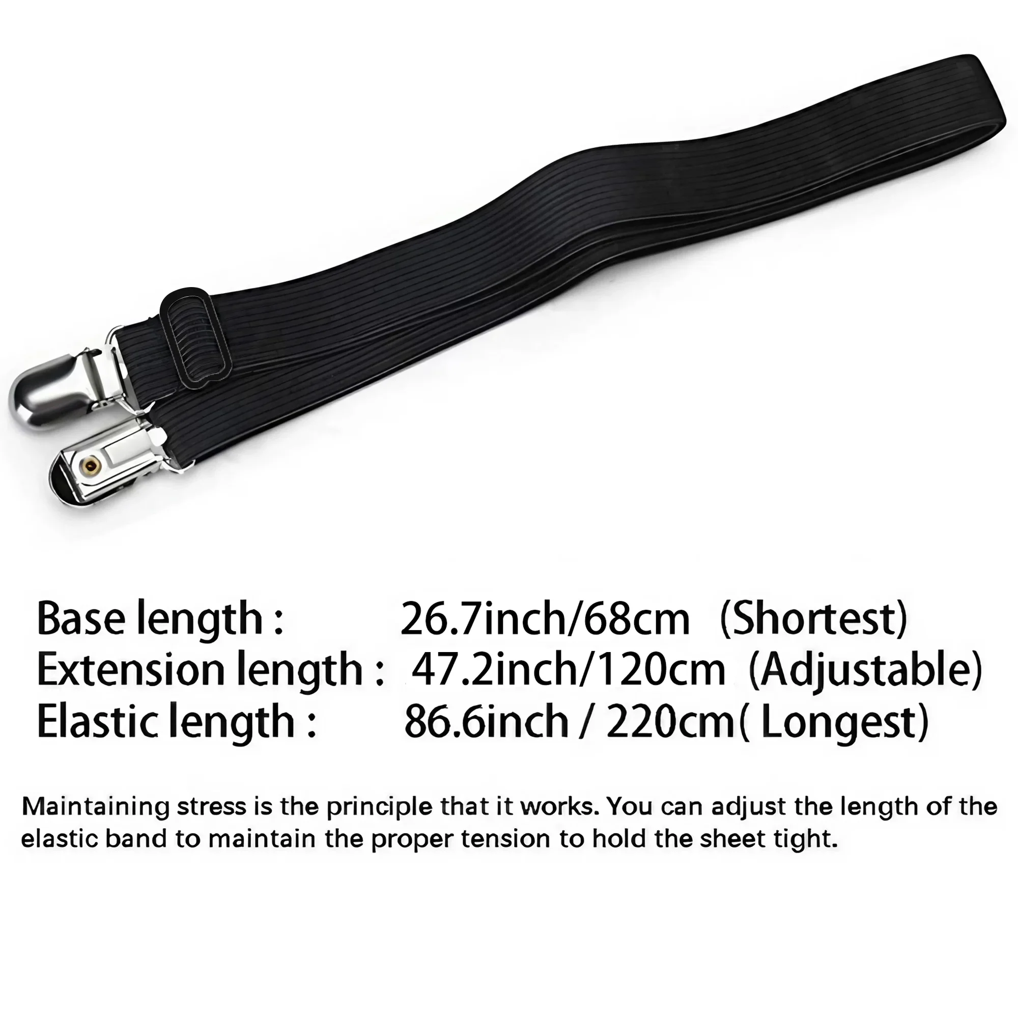 4PCS Dual คลิปผ้าปูที่นอน Fasteners Multi Purpose Grippers สําหรับยึดผ้าปูที่นอนโซฟา, ปรับได้ Anti-SLIP คุณลักษณะ