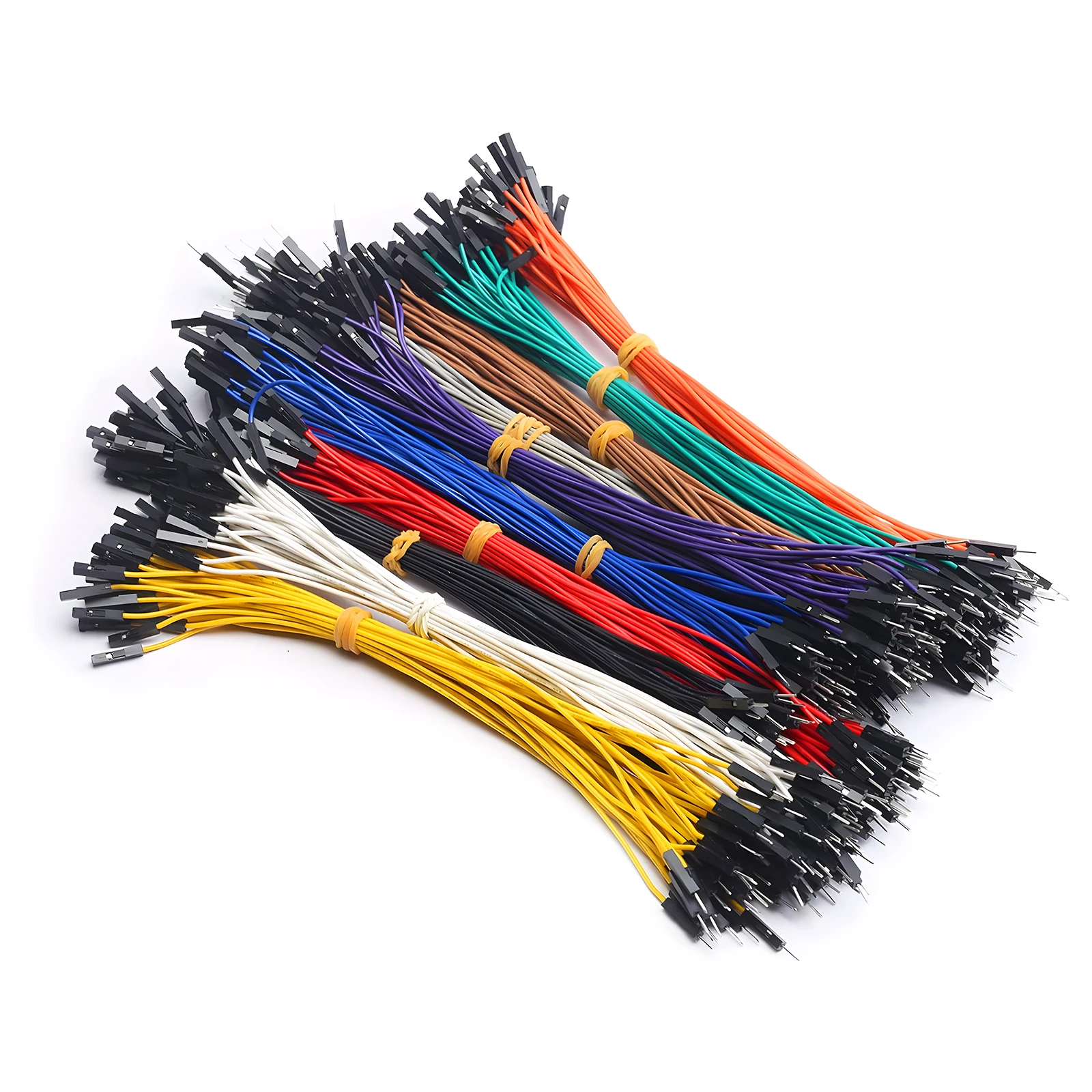 20/50/100 pces dupont fio jumper cabo diy kit 20cm cabo de placa de ensaio 2.54mm passo macho fêmea fio 1pin conector para arduino