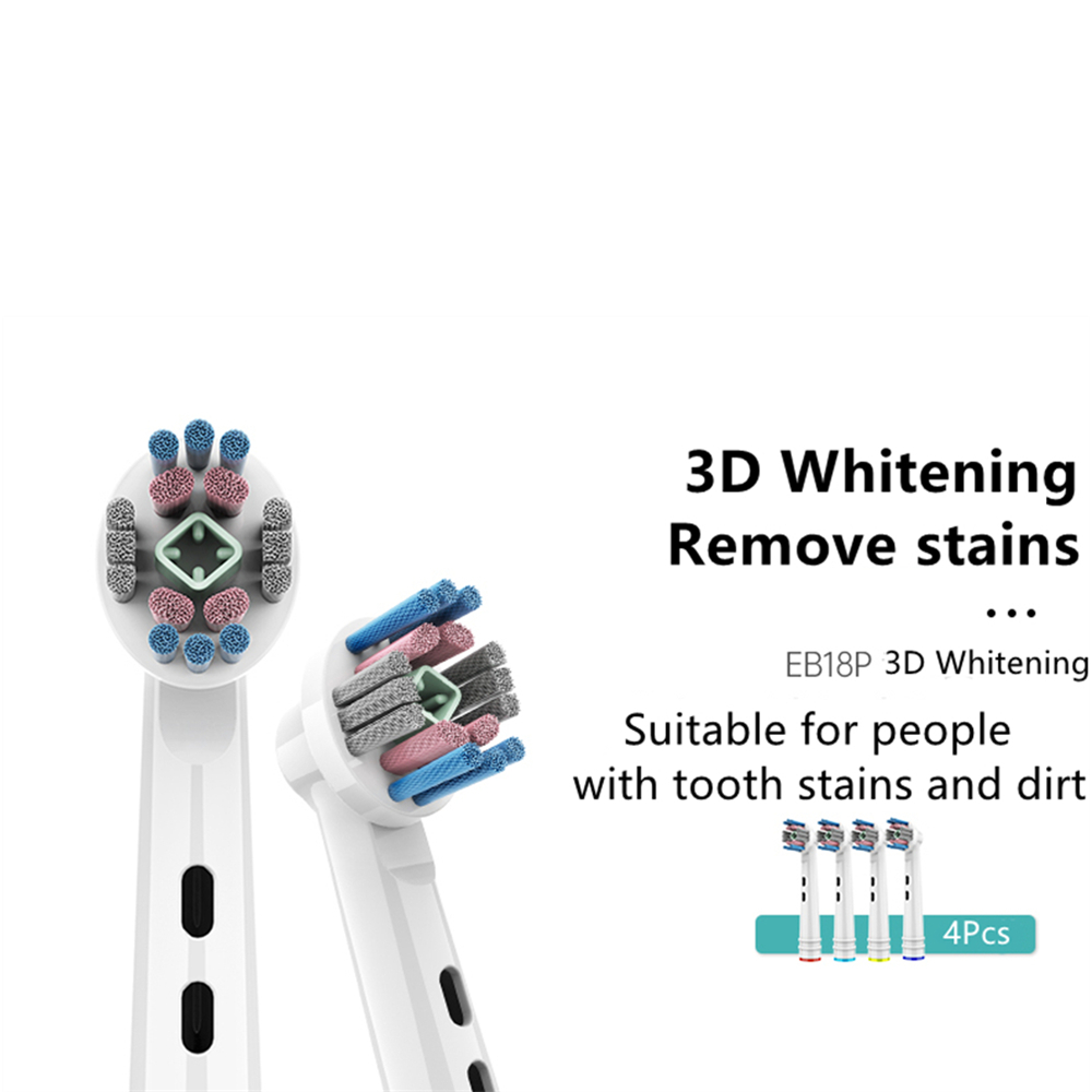 3D Whitning Bàn Chải Đánh Răng Điện Đầu Bàn Chải Thay Thế Cho Braun Oral B Đầu Bàn Chải Đánh Răng 4 Đầu Bàn Chải Đánh Răng Cho Oralb
