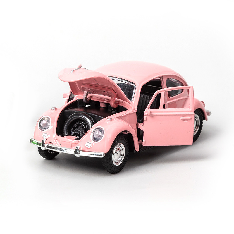 Modelo de carro clássico de liga retrô, escala 1:32, puxar para trás, diecast & brinquedos, modelo de carro de simulação, decoração para crianças, meninos, presentes