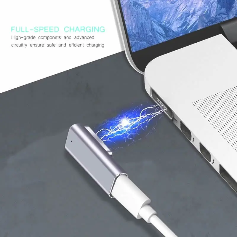 USB Type C Magnetic PD Adapter for Magsafe 1 2 MacBook Air Pro Led Indicator Fast Charging Magnet Plug Converter