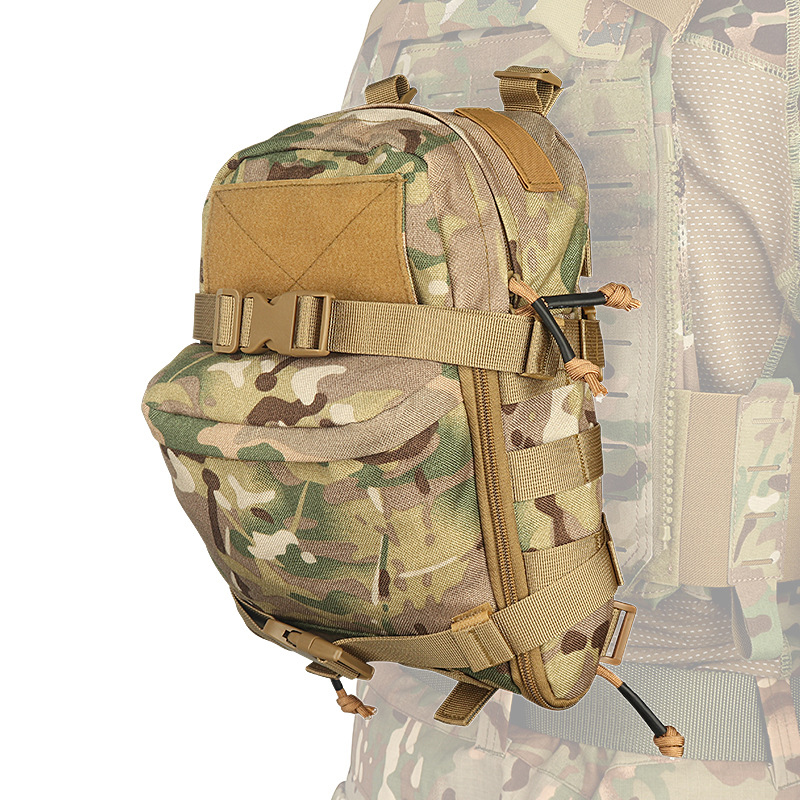 ミニ水分補給バッグ屋外戦術的なバックパック水袋キャリアジッパーポーチ屋外狩猟バッグ 1000D ナイロンアウトドアスポーツ
