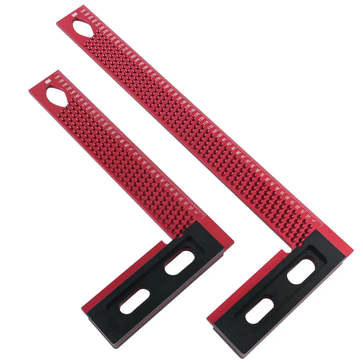 200mm/300mm Precision Scriber,Aluminum Framing Mitre Square,Measuring and Marking L-Type Hole Ruler Right Angle Protractor
