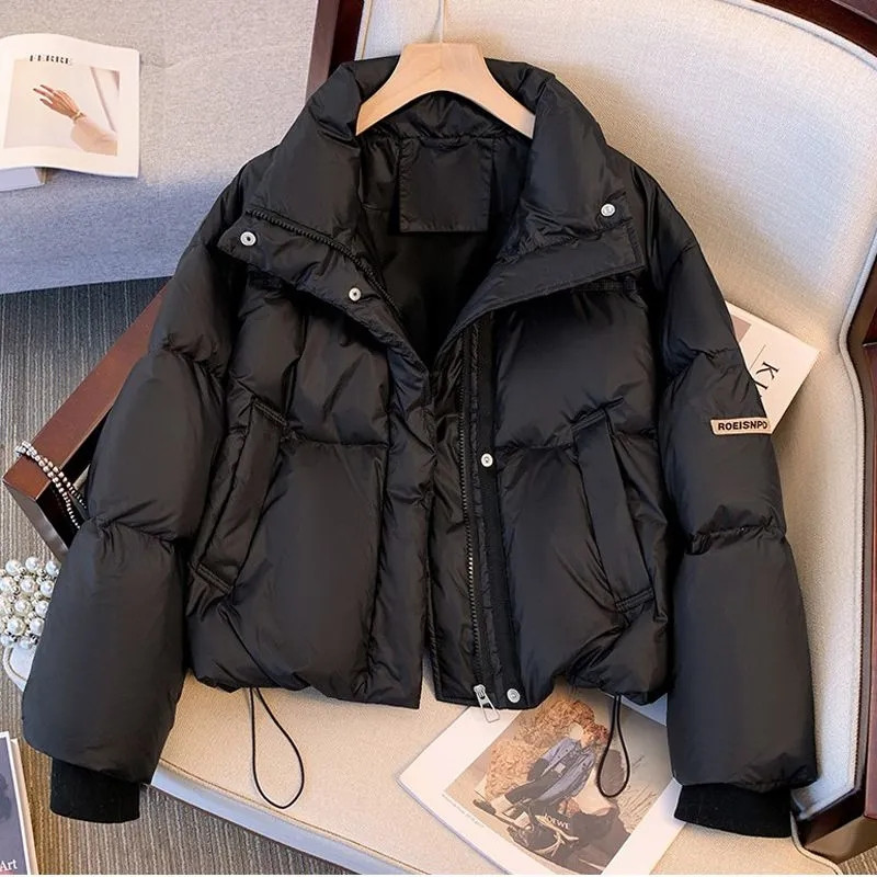 Doudoune courte rembourrée en coton pour femme, manteau chaud pour fille, vêtements d'extérieur épais pour dames, jxOutwear, hiver, 2025