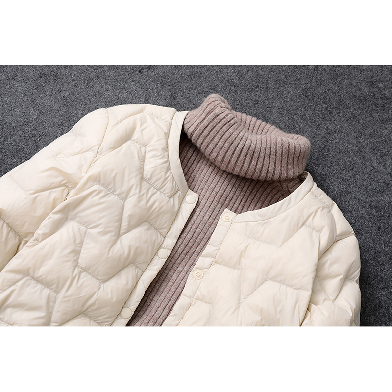 Autumn Winter Warm Ultra Light White Duck Down Coat Women Midi Long Big Size Parkas Ladies Single Breasted Slim Puffer Jacket
