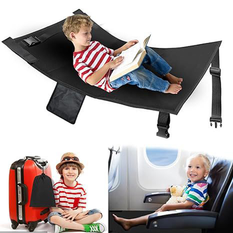 Cartoon Kinder reisen Flugzeug Bett tragbare Baby Flugzeug Sitz Extender mit Aufbewahrung tasche Autos Extender Beins tütze für Kinder