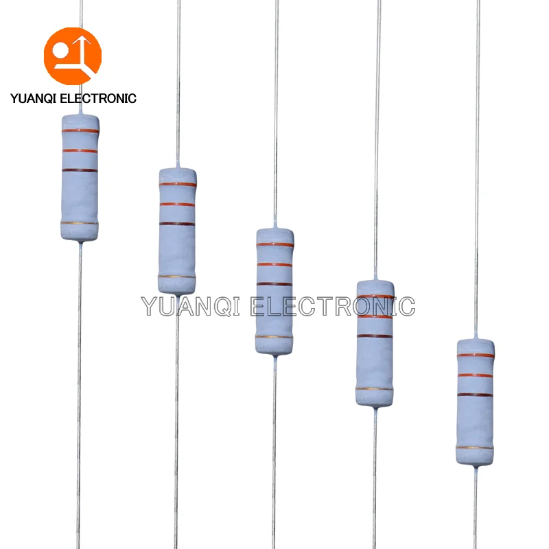 10pcs 5W Resistor de filme de óxido de metal 5% 1R-10M 100R 430R 470R 1K 4.3K 5.1K 10K 33K 47K 100K 1M 150 240 470 ohms Filme de carbono
