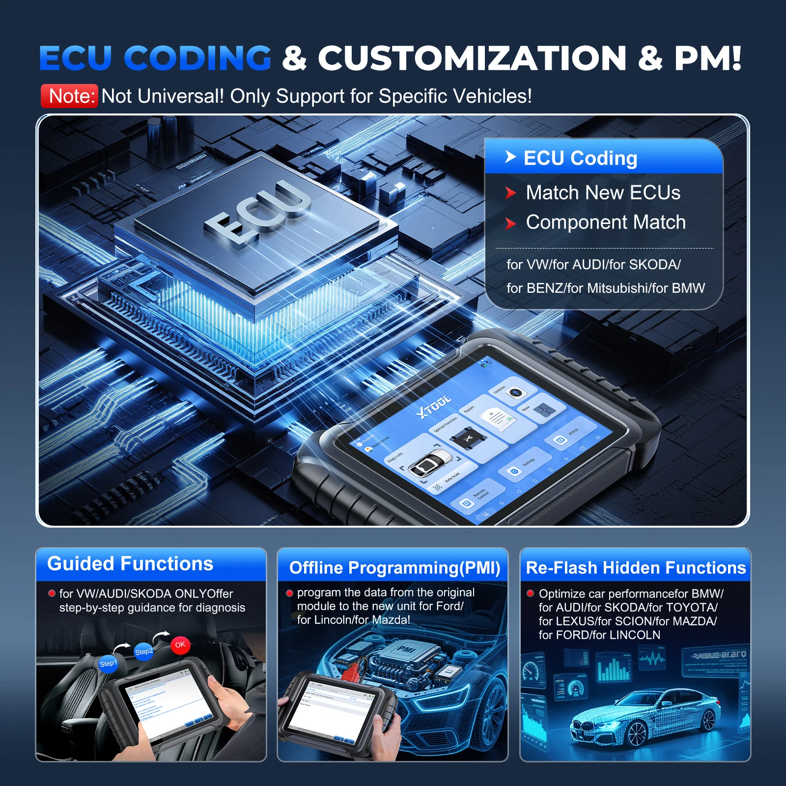 XTOOL D8S Ferramentas de diagnóstico de carros Automotive Scanner ECU Coding 42 Services Towplogy Programação Bidirecional Programação Canfd Doip FCA Entrega rápida do Brasil Warehouse