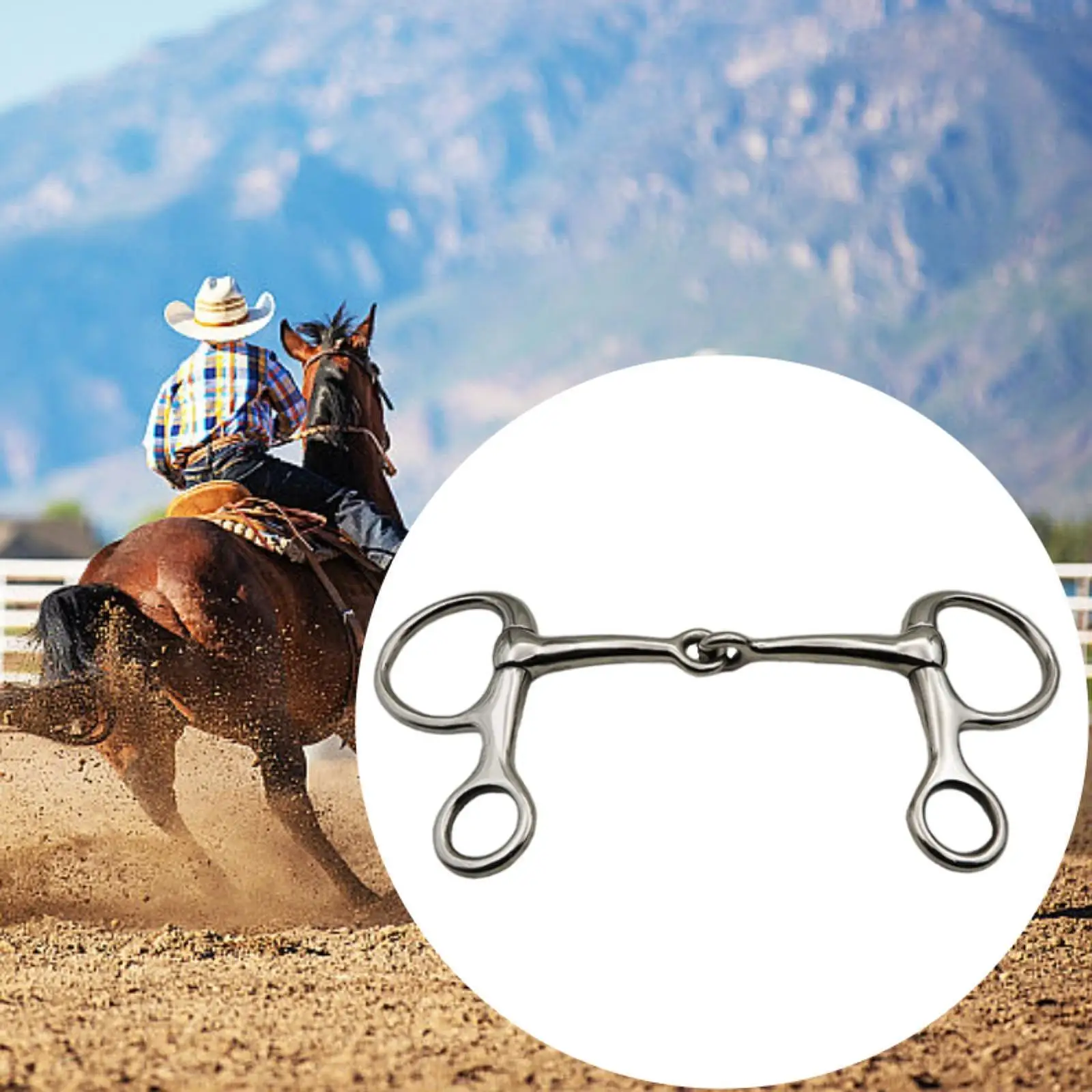 Horse Bit หอยทากขี่ม้าชิ้นปากสแตนเลสอเนกประสงค์