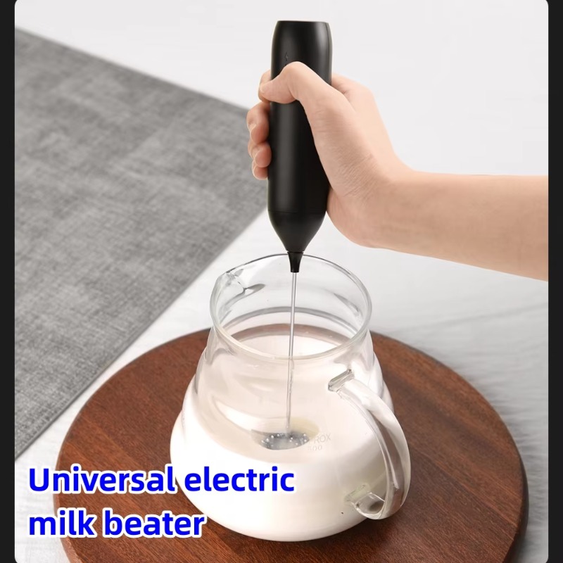 Espumador de leche eléctrico, Mini máquina de espuma de acero inoxidable 304, Cable USB tipo C recargable, mezclador de bebidas, batidor para café