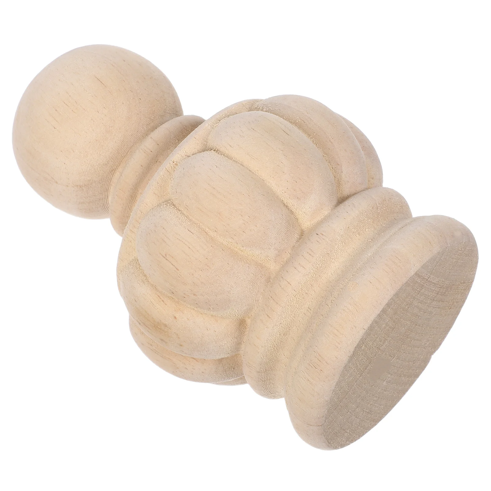 Remache de madera para escalera, tapa de poste de piña sin terminar, 4,72X2,75X2,75 pulgadas, decoración de madera tallada, proyecto DIY, tapas de escalera
