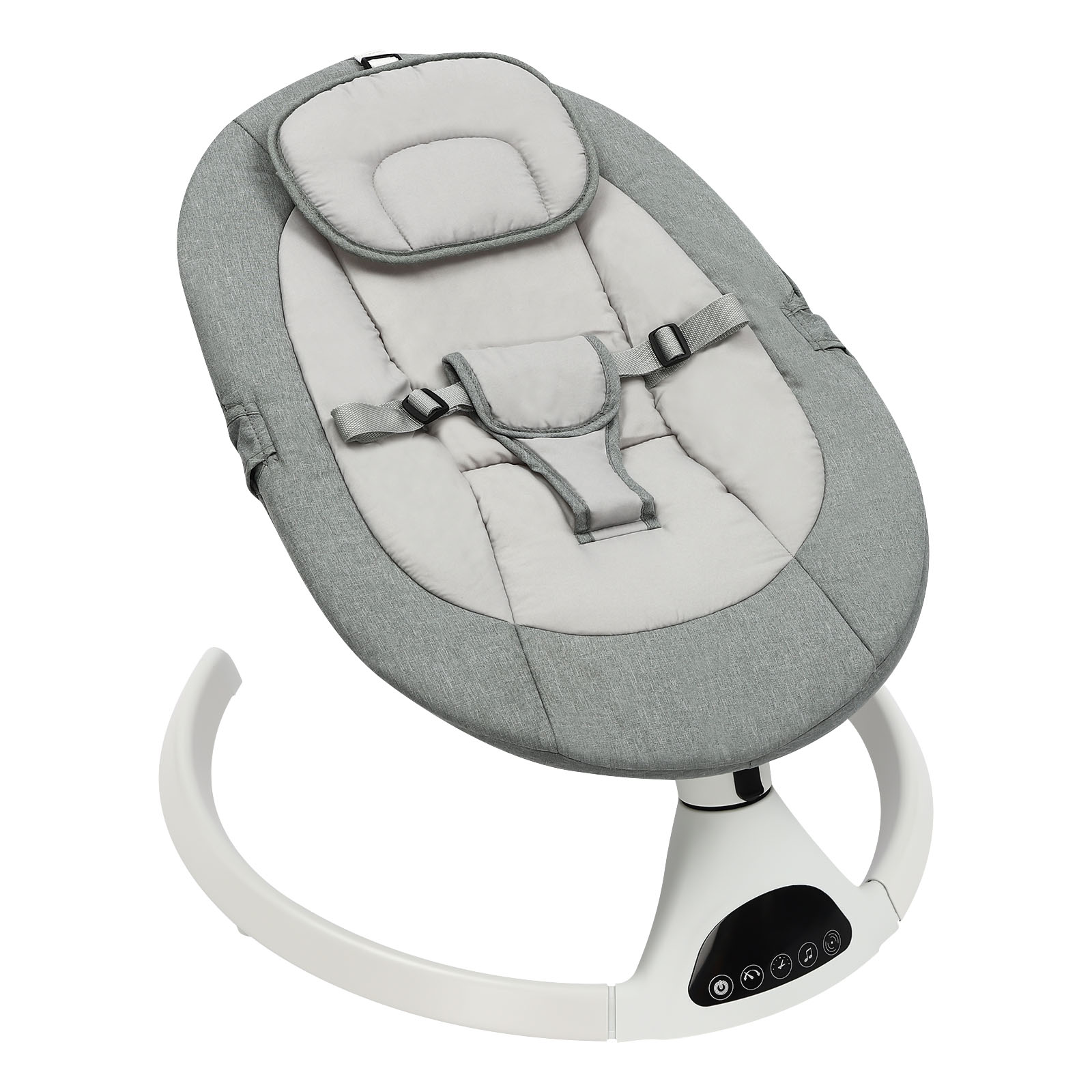 Chaise à bascule électrique Bluetooth écologique pour bébé, Solution de sommeil intelligente avec télécommande et berceuses