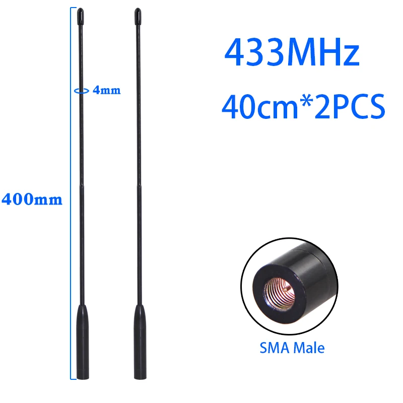 Support custom 2PCS 433MHz soft antenna 400-450MHz 470-510MHz whip antenna omni high gain LORA gateway remote control antenna