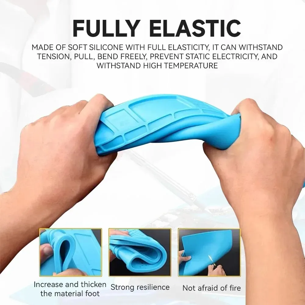 แผ่นแม่เหล็กซิลิโคนแผ่นซ่อมแผงวงจรบัดกรี Pad ทนความร้อน 932 ° F Anti-Static สําหรับการซ่อมโทรศัพท์เหล็กบัดกรี