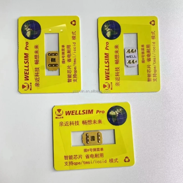 2025 Newest Well Sim pro card With QPE for 6S/SE/7/8/X/XR/XSM/11/12PM/13/14PM/15 series and 16 series