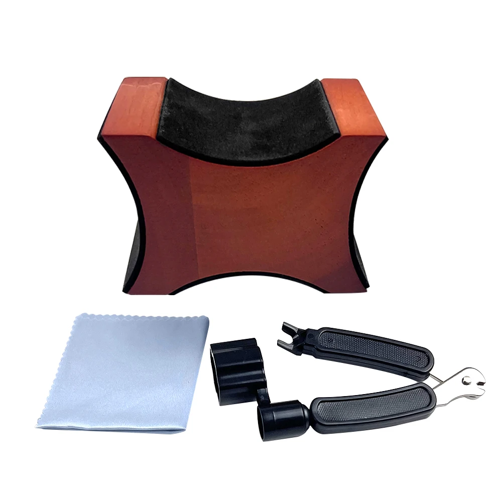 หมอนรองคอกีตาร์วัสดุมะฮอกกานี 2 การใช้งานความสูง Luthier เครื่องมือสําหรับกีตาร์อะคูสติกไฟฟ้าเบส Mandolin