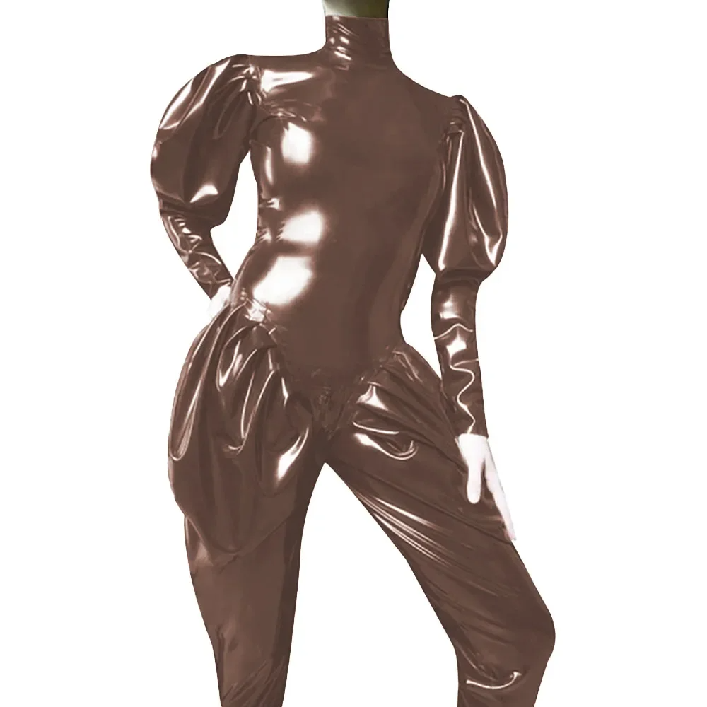 Женский комбинезон на молнии, с длинным рукавом