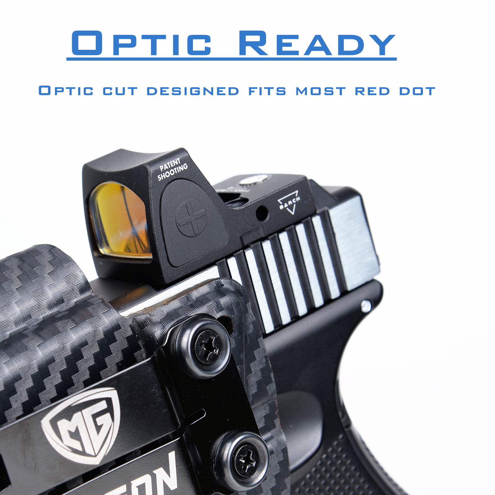 IWB Kydex Holster for Glock 19 19X 23 25 32 44 45 with Olight Baldr S Tactical Flashlight Inside Waistband Concealed Carry