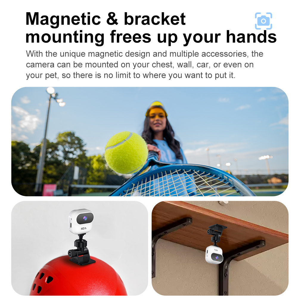 Ourlife Mini Camera 1080P WiFi Smart Home Security Camera Monitor Camcorders Video Surveillance Camera With Motion Tracking