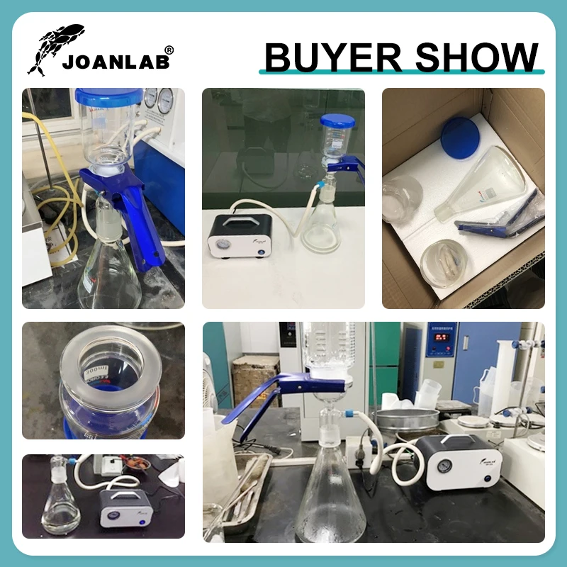 JOANLAB 1000ml Vacuum Filter Apparatus Lab Equipment Glass Filter Sand Core Liquid Solvent Membrane Filter With Rubber Tube