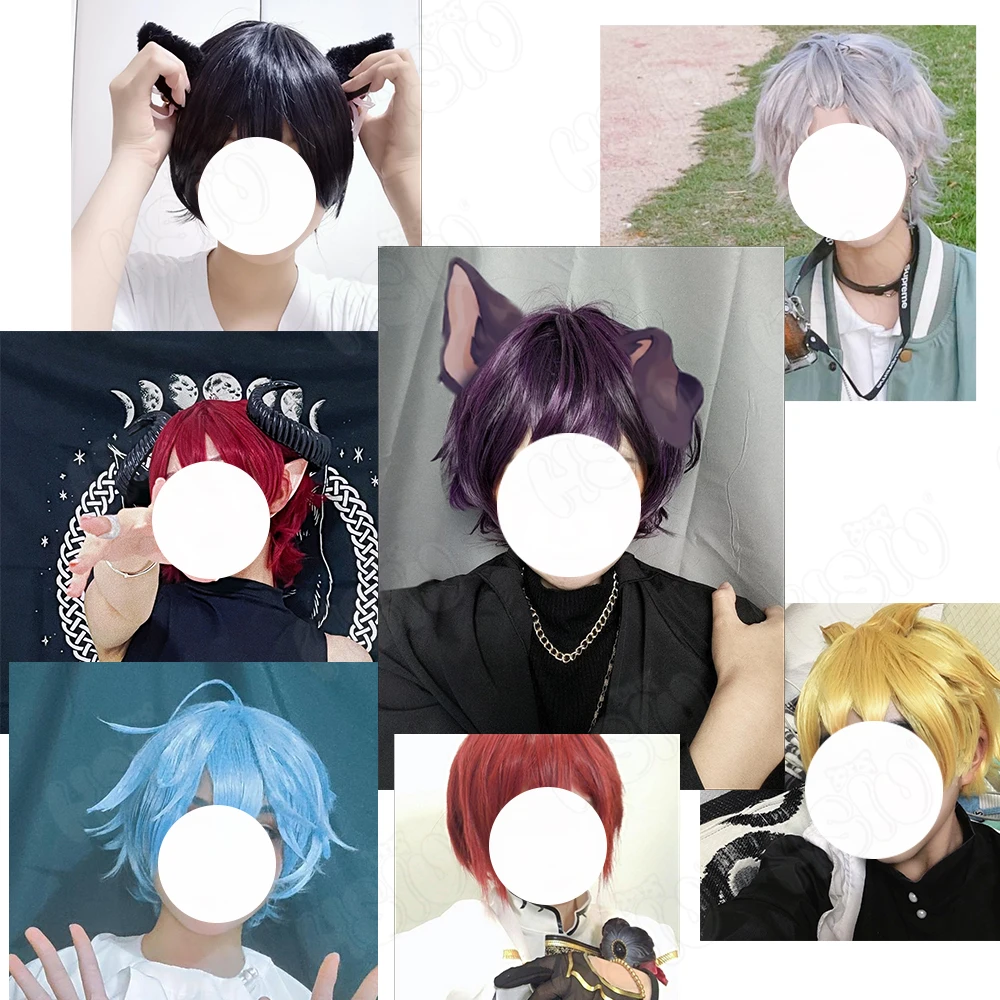 Đặc Biệt Tặng Cosplay Bộ Tóc Giả Nhiều Màu Sợi Tổng Hợp Tóc Giả Ngắn 30Cm Tóc Giả 「 HSIU 」 Ngắn 30Cm Tóc Giả thương Hiệu Tóc Giả Bộ Đội