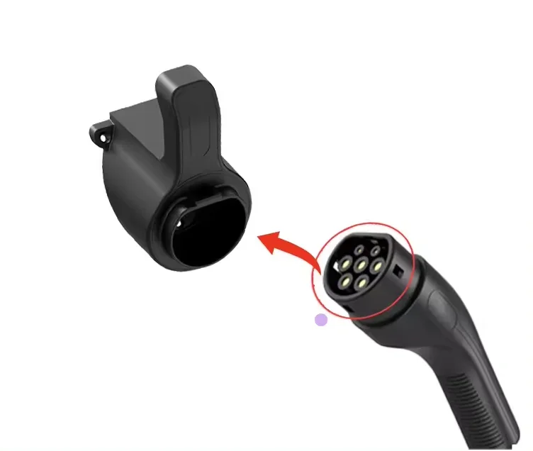 タイプ 2 EV 充電器ホルダー J1772 GBT テスラ、ポータブル壁コネクタ ホルスター、電気自動車ケーブル オーガナイザー、固定ベース、