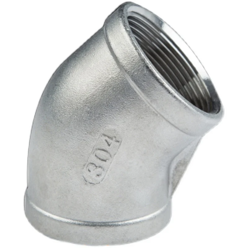 Conector hembra de codo roscado macho de acero inoxidable 304 Conector de codo de 45 grados Conector de tubo de 90 grados 1/4 "3/8" 1/2 "1/2" 1"