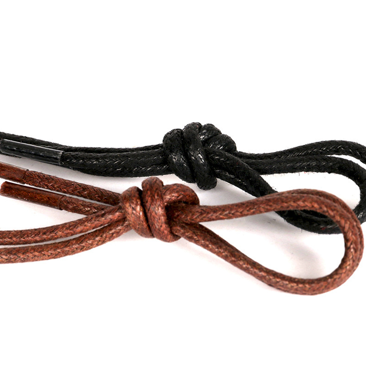 1 par de cadarços redondos encerados com corda de cera fina, cadarços de sapato 100% algodão duráveis de qualidade, adequados para todos os tipos de sapatos