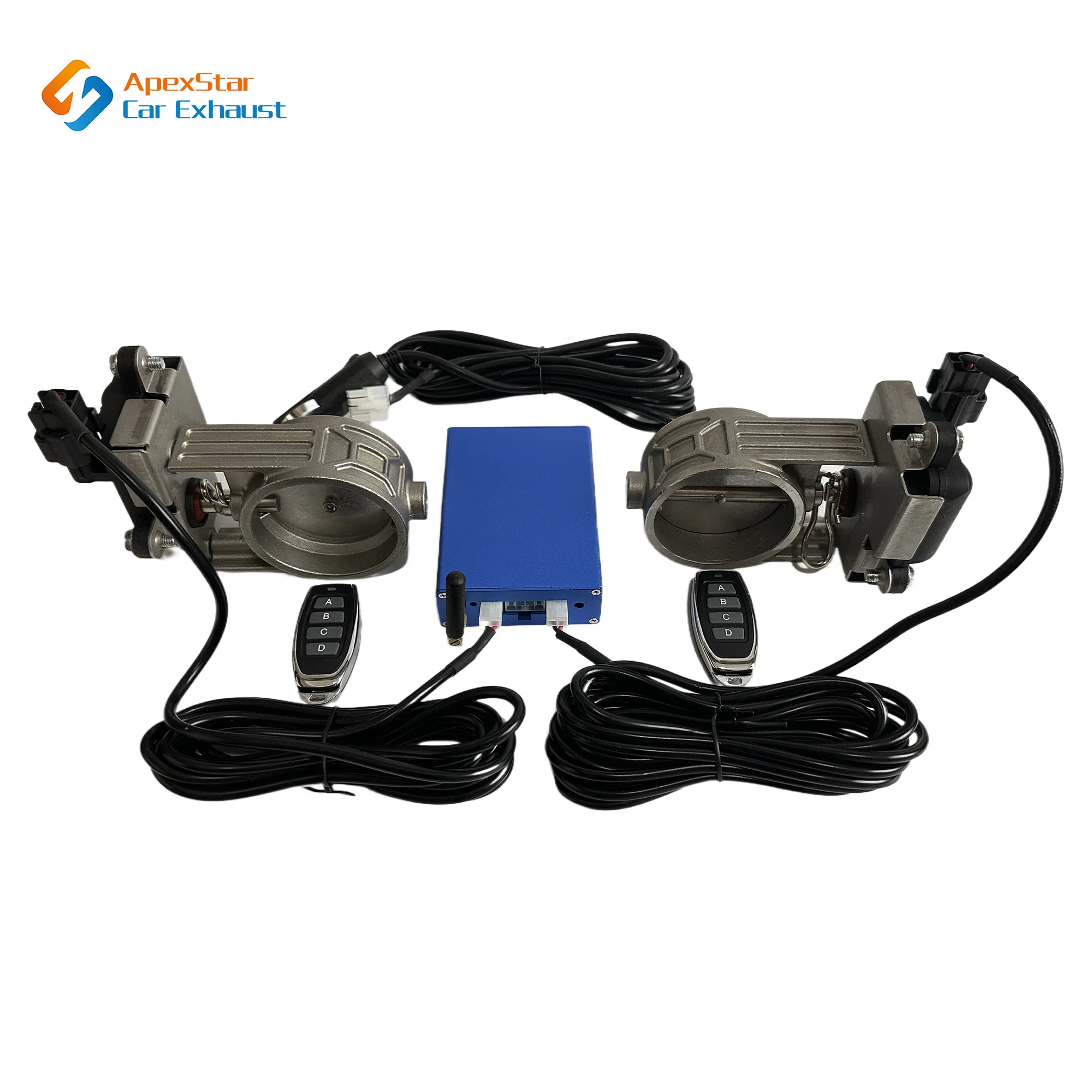 Elektronisches Ventil-Set für Auspuffrohr, universeller Multi-Winkel-Modus, 60 mm, Controller-Gerät, Fernbedienungssatz, Controller-Schalter