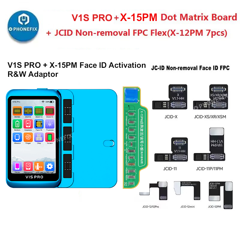 JCID Non-removal Face ID Repair FPC flex cable for iPhone X-15ProMax Battery Face ID issues fix DOT-Projector No Need Soldering