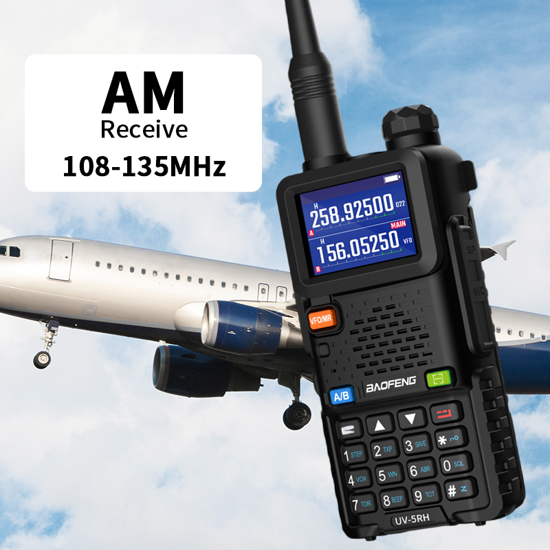 Baofeng เครื่องรับสัญญาณ UV-5RH 10W, เครื่องรับสัญญาณวิทยุสมัครเล่น UV5RM แบบหลายย่านความถี่ในการคัดลอกแบบไร้สาย