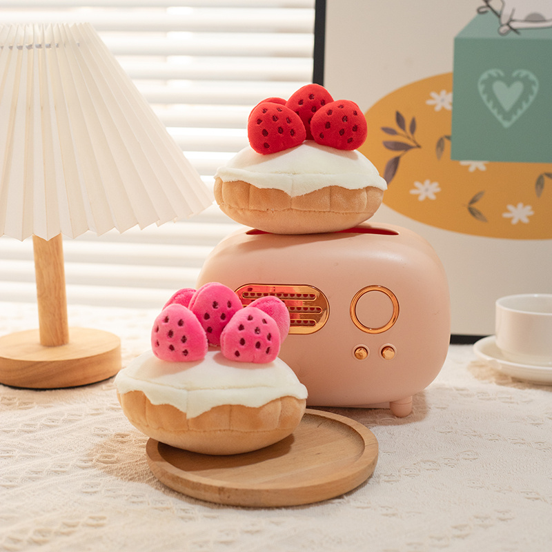 Thú Nhồi Bông Bánh Plushie Quả Dâu Tây Muffin Hình Dáng Sang Trọng Đồ Chơi Dễ Thương Mặt Snack Parsty Trang Trí Đảng Tặng Đồ Chơi Dành Cho Trẻ Em sinh
