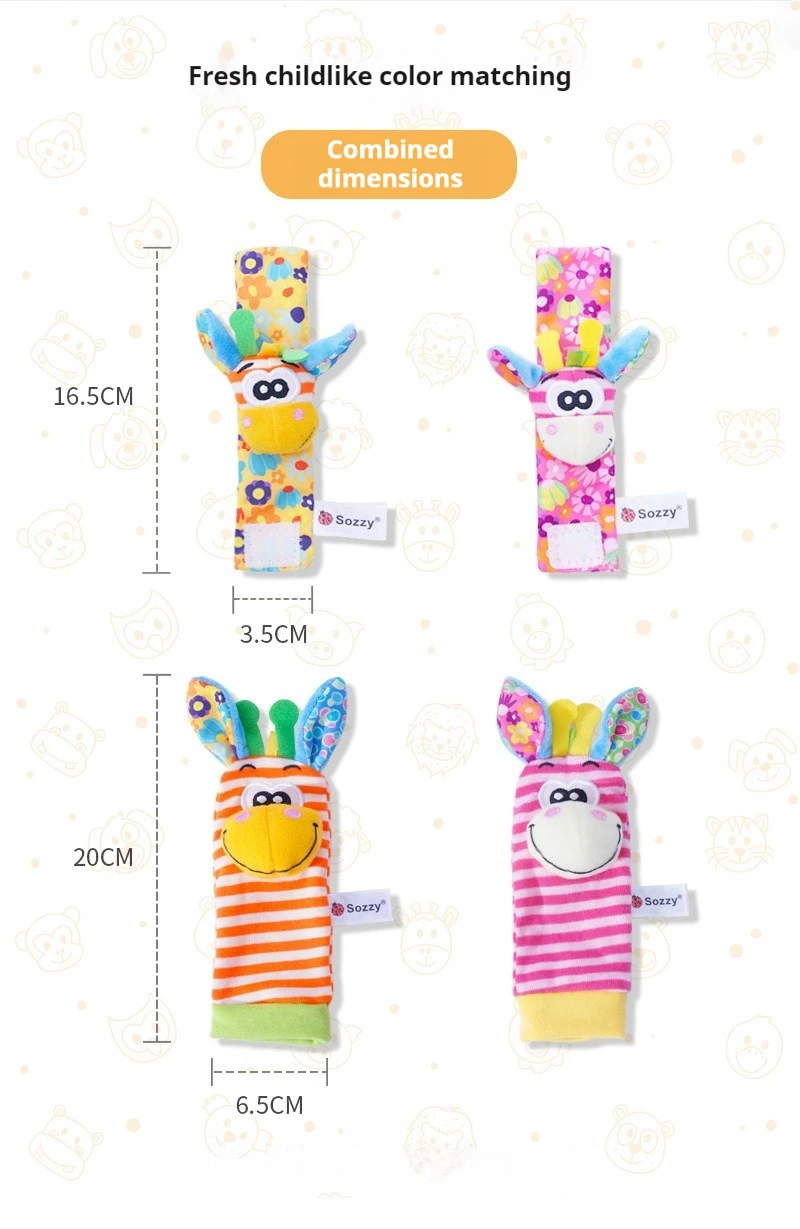 BabySocks สายรัดข้อมือ Rattles Foot Finder Rattle ถุงเท้าสําหรับทารก 0-12 เดือนสีดําสีขาวความคมชัดสูงทารก Soft Sensory ของเล่น