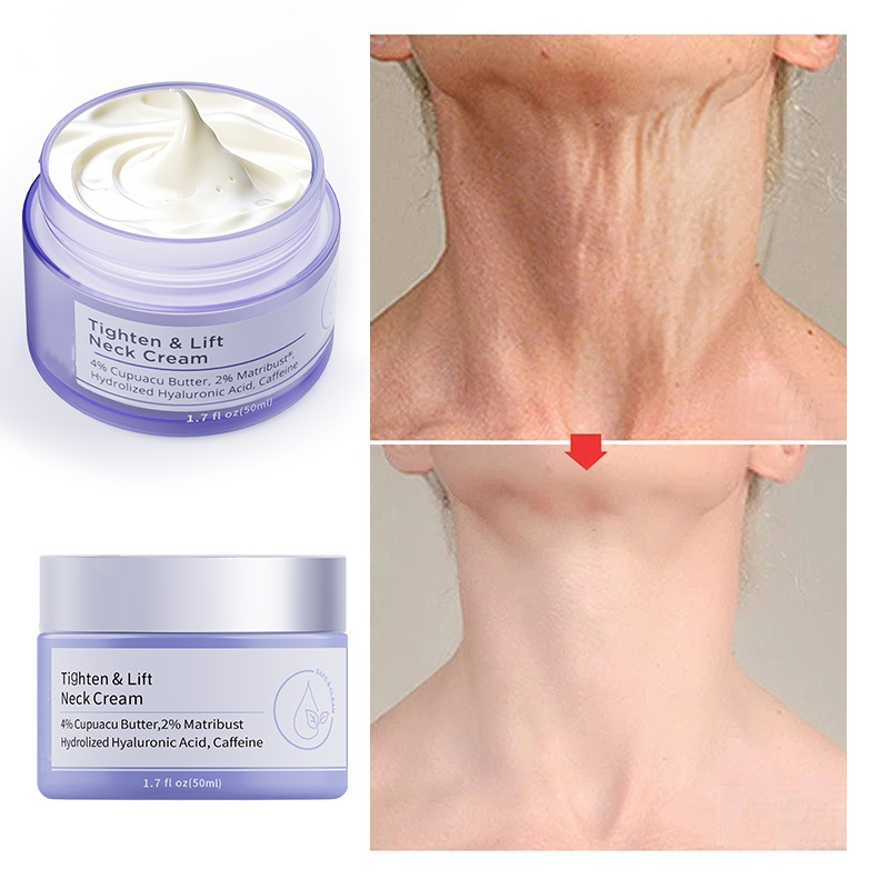 Crema para el cuello, Lifting facial, reafirmante, aclarante, loción de cuidado suavizante, crema hidratante para rejuvenecimiento del cuello