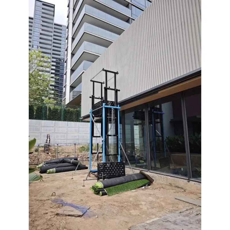 Electric Mobile Scaffolding Lift 500KG Capacity 6M 12M Height With Remote Control Folding Platform For Construction Work