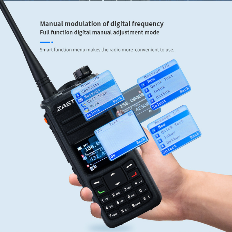 ZASTONE UV008 DMR 워키토키 디지타 양방향 라디오 듀얼 밴드 10W 듀얼 타임 슬롯 워키토키 GPS