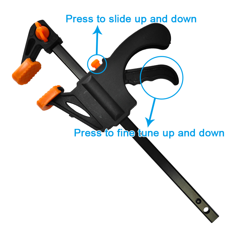 5 st Houtbewerking Mini 4 Inch F Klem Locator Nylon Snelle Houten Plank Klem Metalen Vaste Klem Handgereedschap set