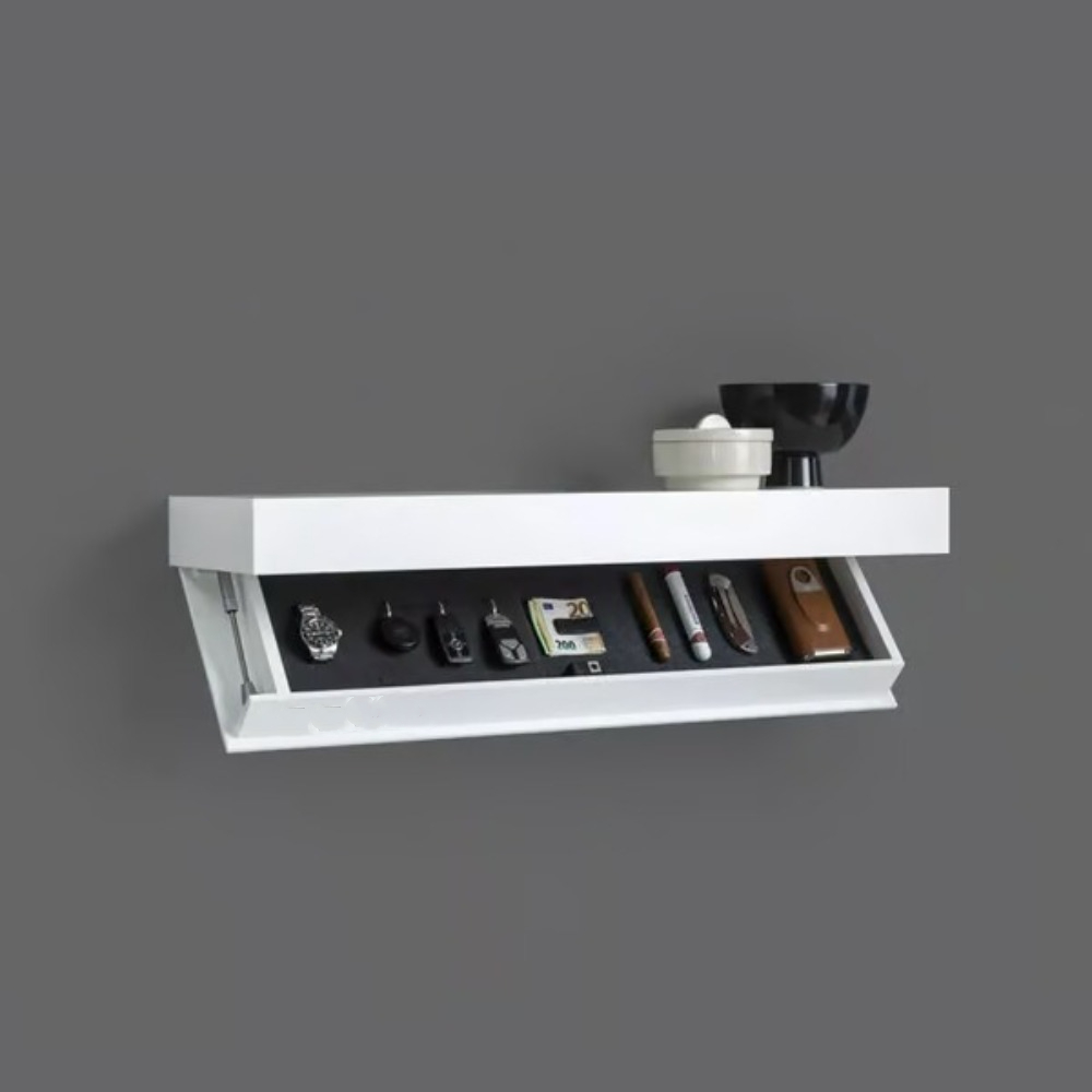 Wall-mounted Magicflap Designer Shelf Multi-function Secret Compartment Concealed Floating Shelf Wooden Wall Shelves Home Decor