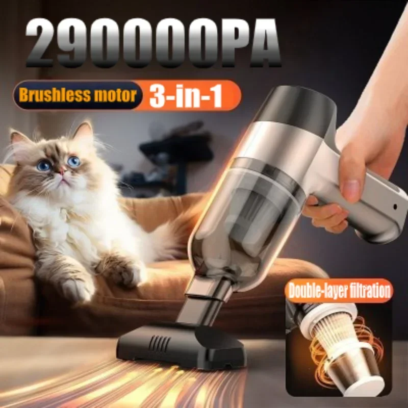 Auto Staubsauger 4 in 1 Drahtlose Staubsauger Duster Handheld Vakuumpumpe Für Zuhause Tragbare Cordless StrongSuction Auto Reiniger
