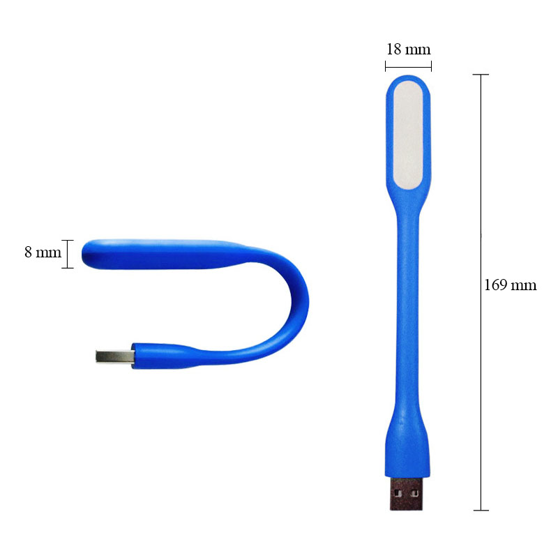 USB LED Light Bright 1.2W Creative Lamp Blue Flexible Metal Body For Notebook Computer LED USB Light Foldable Hot Sale
