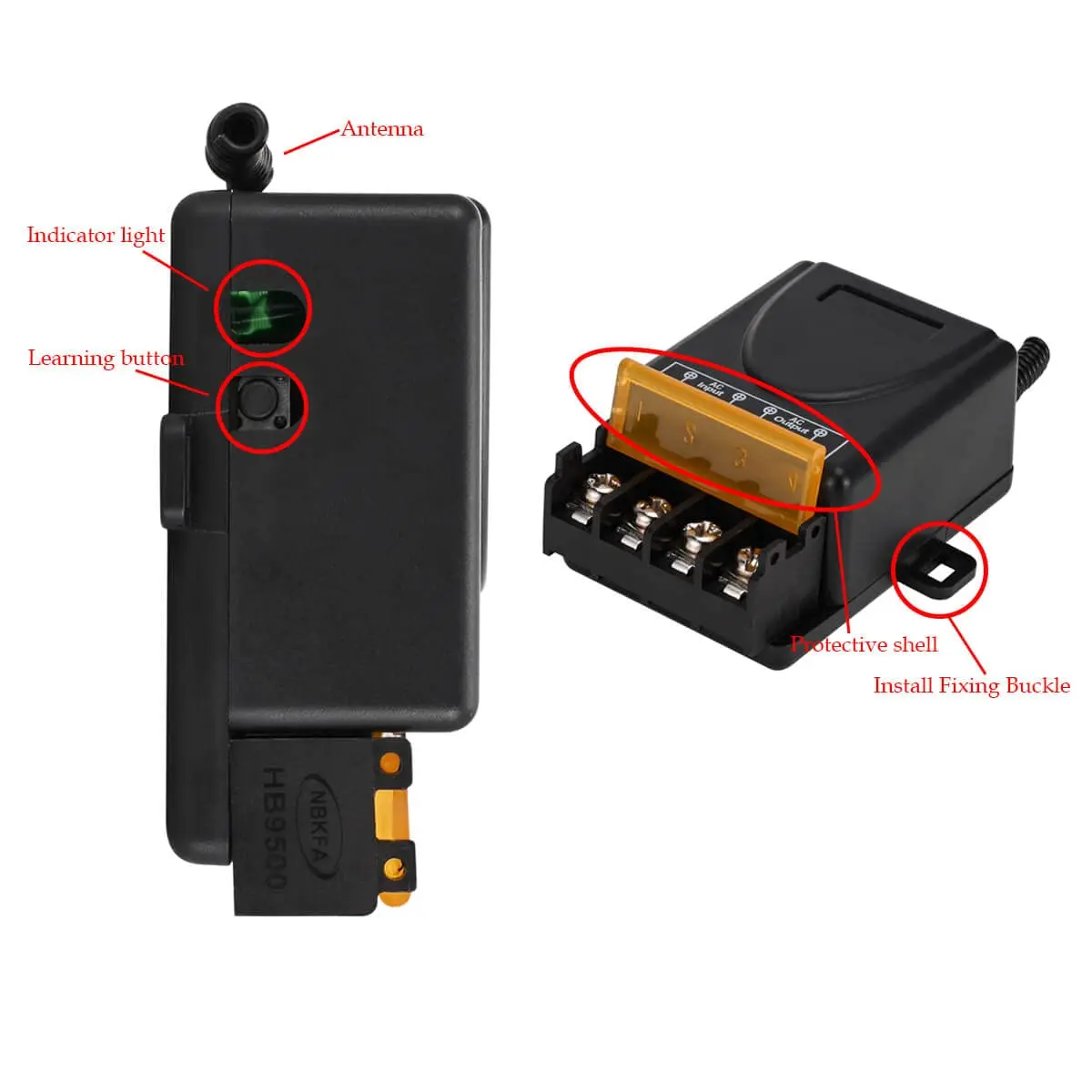 433Mhz Remote Control Switch AC220V 10A Hign Power On off Remote Control Transmitter for Water Pump Motor LED/Electric Appliance