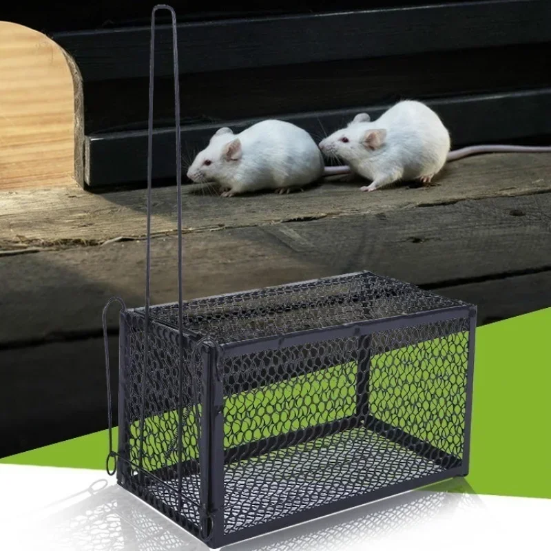 Smart Self-locking Mousetrap ปลอดภัยบริษัทเหล็กสุทธิในครัวเรือน Mouse Catcher โลหะ Reusable Humane ในร่มกลางแจ้งกับดักหนูกรงหนู